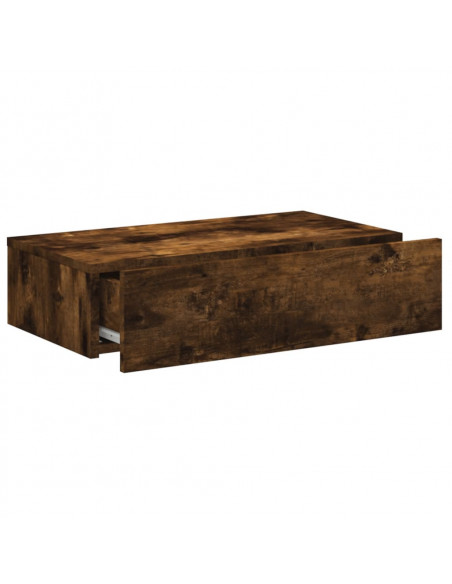 Mobile Porta TV con Luci LED Rovere Fumo 60x35x15,5 cm