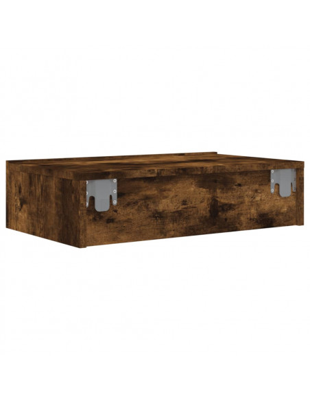 Mobile Porta TV con Luci LED Rovere Fumo 60x35x15,5 cm