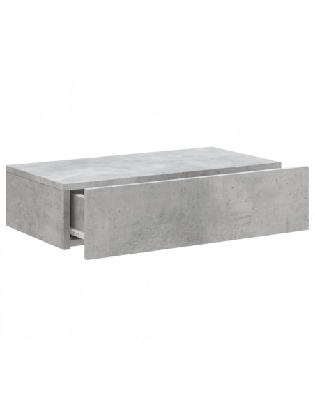 Mobile Porta TV con Luci LED Grigio Cemento 60x35x15,5 cm