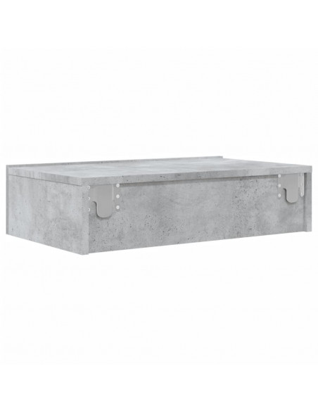Mobile Porta TV con Luci LED Grigio Cemento 60x35x15,5 cm