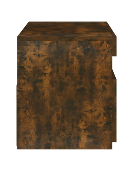 Mobile Porta TV con Luci LED Rovere Fumo 75x35x40 cm