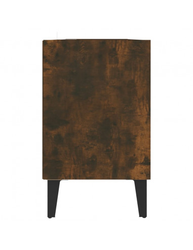 Mobile TV con Gambe in Metallo Rovere Fumo 103,5x30x50 cm
