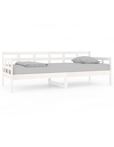 Dormeuse Bianca in Legno Massello di Pino 80x200 cm