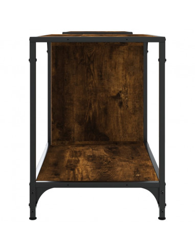 Mobile Porta TV Rovere Fumo 203x37x50 cm in Legno Multistrato