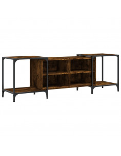 Mobile Porta TV Rovere Fumo 153x37x50 cm in Legno Multistrato 2