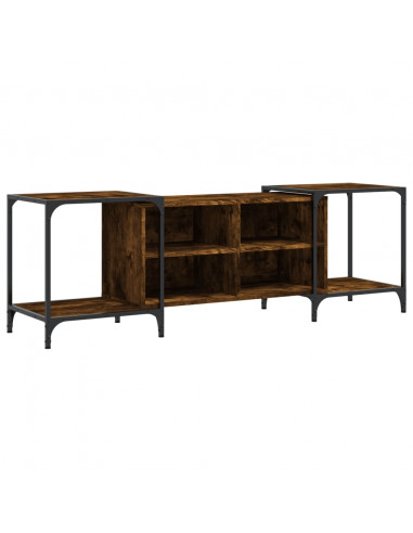 Mobile Porta TV Rovere Fumo 153x37x50 cm in Legno Multistrato