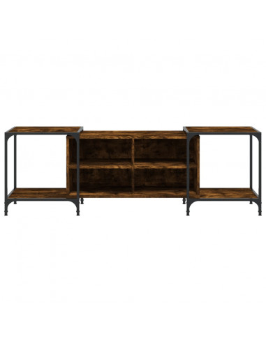 Mobile Porta TV Rovere Fumo 153x37x50 cm in Legno Multistrato