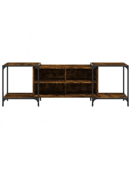 Mobile Porta TV Rovere Fumo 153x37x50 cm in Legno Multistrato