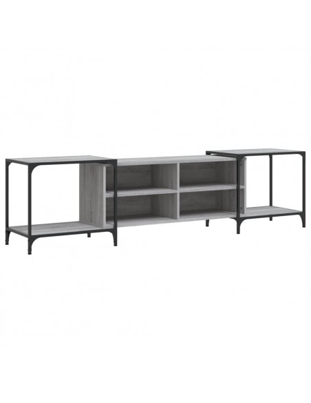 Mobile Porta TV Grigio Sonoma 203x37x50 cm in Legno Multistrato