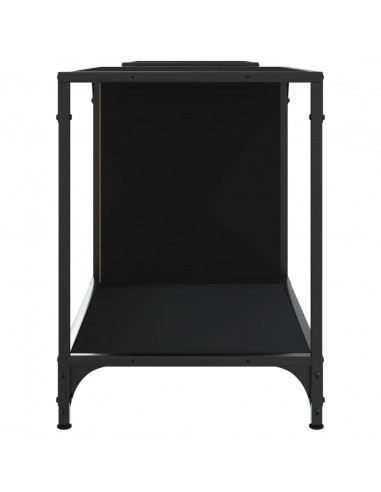 Mobile Porta TV Nero 203x37x50 cm in Legno Multistrato