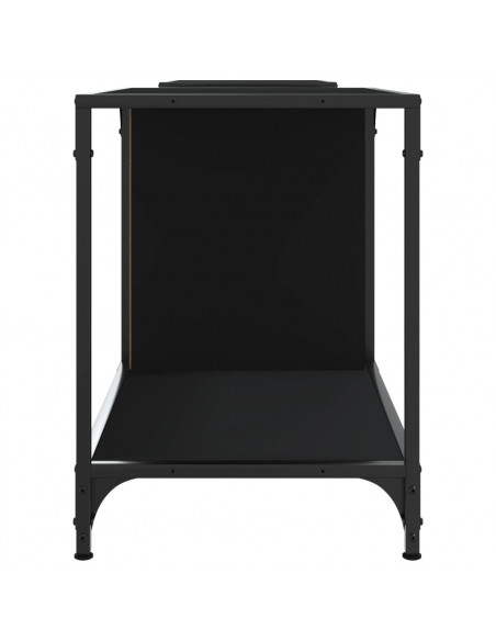 Mobile Porta TV Nero 203x37x50 cm in Legno Multistrato