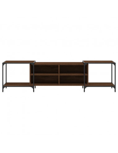 Mobile TV Rovere Marrone 203x37x50 cm in Legno Multistrato