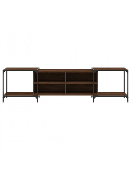 Mobile TV Rovere Marrone 203x37x50 cm in Legno Multistrato