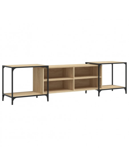 Mobile Porta TV Rovere Sonoma 203x37x50 cm in Legno Multistrato