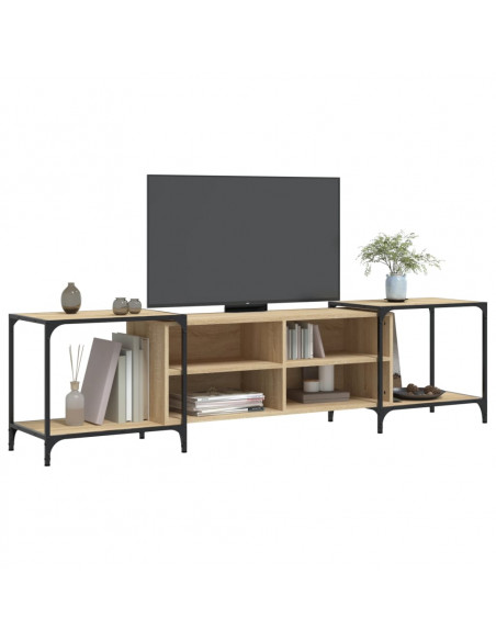 Mobile Porta TV Rovere Sonoma 203x37x50 cm in Legno Multistrato