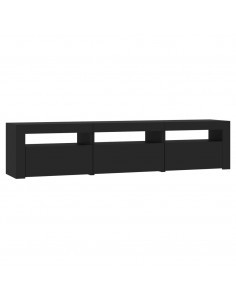 Mobile Porta TV con Luci LED Nero 180x35x40 cm 2