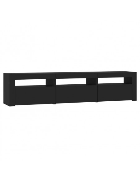 Mobile Porta TV con Luci LED Nero 180x35x40 cm