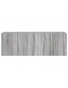 Mobili TV a Parete 2pz Grigio Sonoma 60x30x41 cm 2