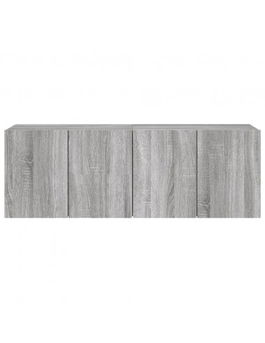 Mobili TV a Parete 2pz Grigio Sonoma 60x30x41 cm