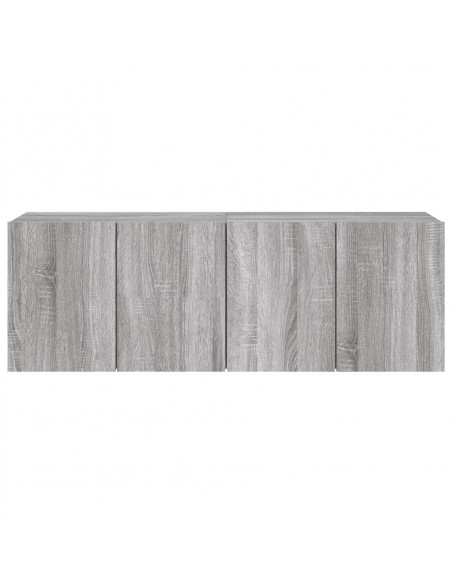 Mobili TV a Parete 2pz Grigio Sonoma 60x30x41 cm