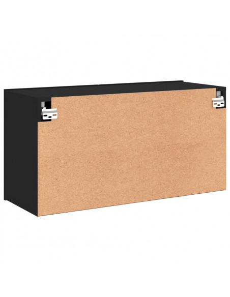 Mobile TV a Parete Nero 80x30x41 cm