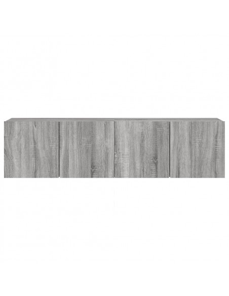 Mobili TV a Parete 2pz Grigio Sonoma 80x30x41 cm