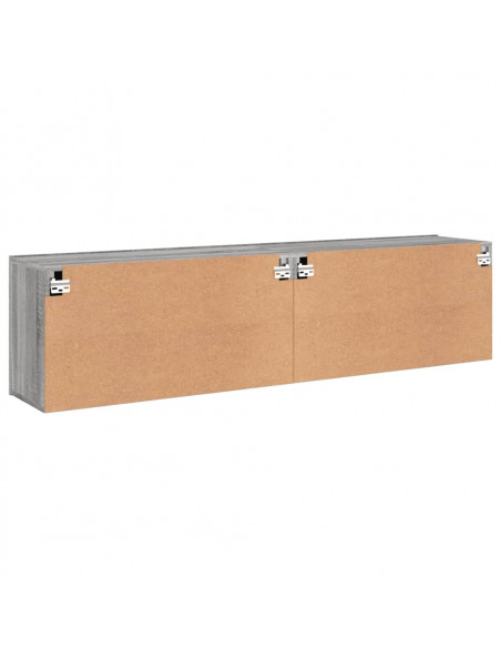Mobili TV a Parete 2pz Grigio Sonoma 80x30x41 cm