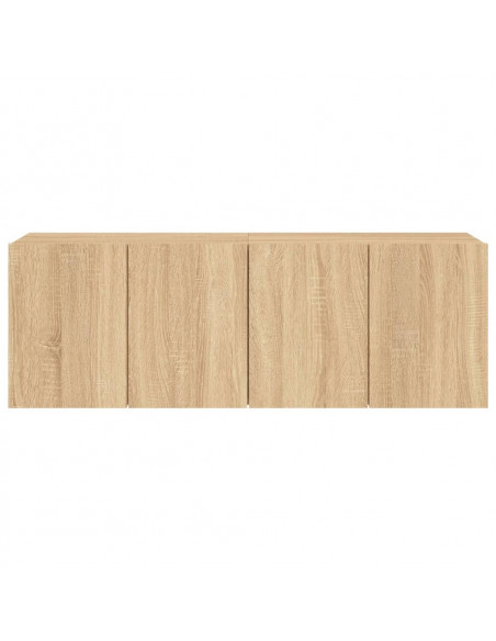 Mobili TV a Parete 2pz Rovere Sonoma 60x30x41 cm