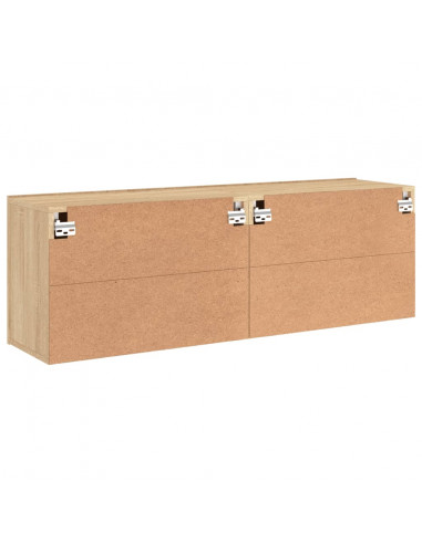 Mobili TV a Parete 2pz Rovere Sonoma 60x30x41 cm
