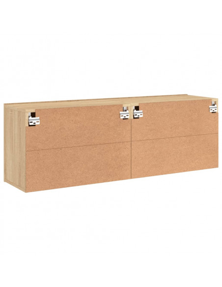 Mobili TV a Parete 2pz Rovere Sonoma 60x30x41 cm