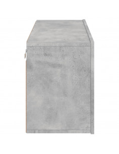Mobile TV a Parete Grigio Cemento 100x30x41 cm 2