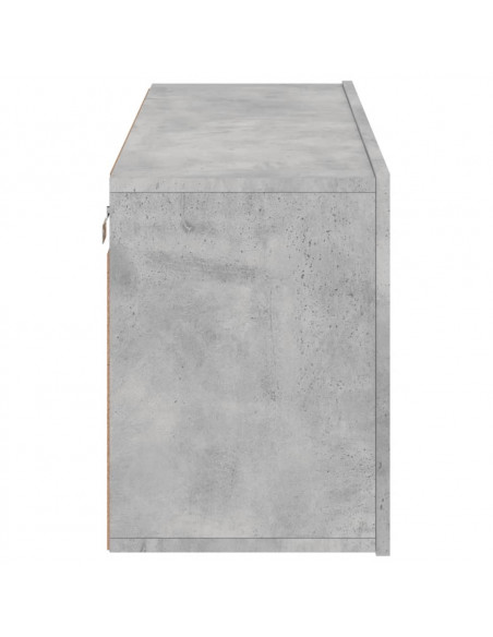 Mobile TV a Parete Grigio Cemento 100x30x41 cm