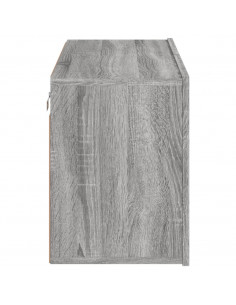 Mobile TV a Parete Grigio Sonoma 80x30x41 cm 2