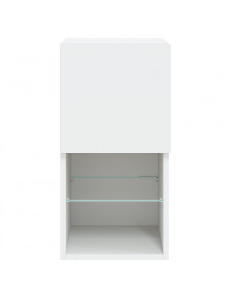 Mobili TV con Luci LED 2pz Bianchi 30,5x30x60 cm