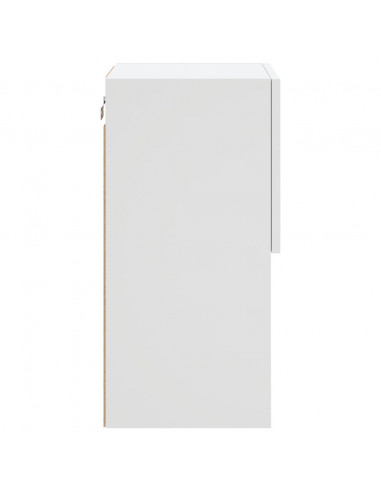 Mobili TV con Luci LED 2pz Bianchi 30,5x30x60 cm