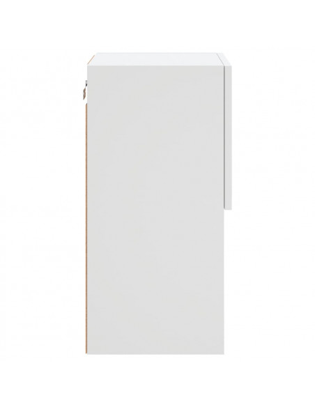 Mobili TV con Luci LED 2pz Bianchi 30,5x30x60 cm