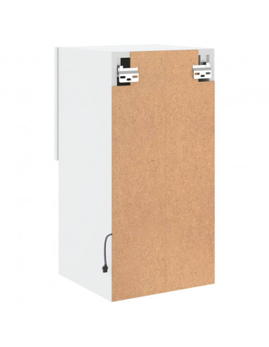 Mobili TV con Luci LED 2pz Bianchi 30,5x30x60 cm