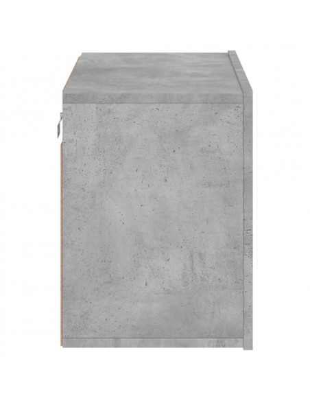 Mobile TV a Parete Grigio Cemento 60x30x41 cm