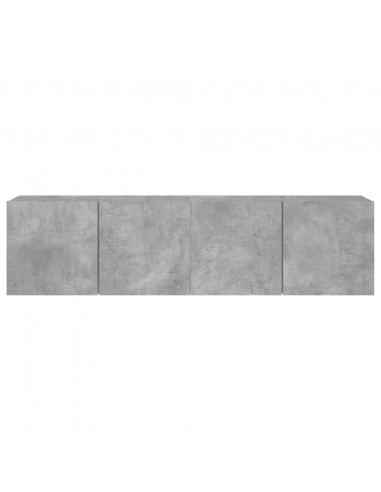 Mobili TV a Parete 2pz Grigio Cemento 80x30x41 cm