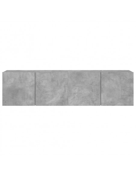 Mobili TV a Parete 2pz Grigio Cemento 80x30x41 cm