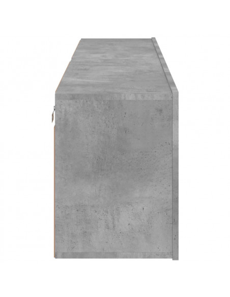 Mobili TV a Parete 2pz Grigio Cemento 80x30x41 cm