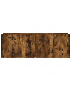 Mobili TV a Parete 2pz Rovere Fumo 60x30x41 cm 2