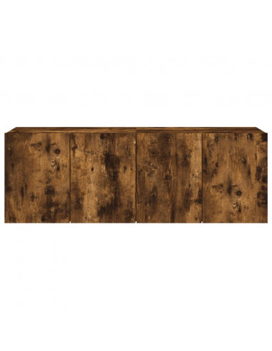 Mobili TV a Parete 2pz Rovere Fumo 60x30x41 cm