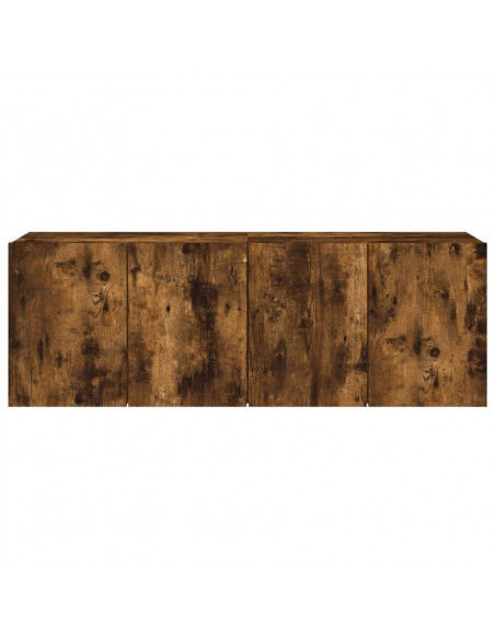 Mobili TV a Parete 2pz Rovere Fumo 60x30x41 cm