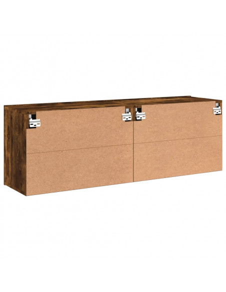 Mobili TV a Parete 2pz Rovere Fumo 60x30x41 cm