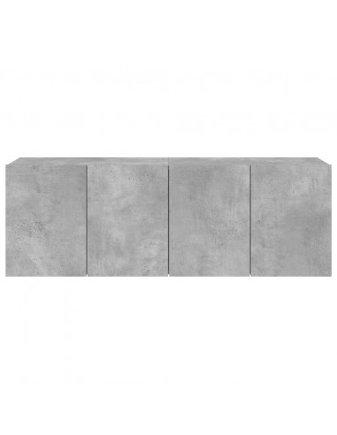 Mobili TV a Parete 2pz Grigio Cemento 60x30x41 cm