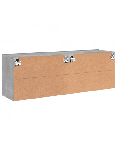 Mobili TV a Parete 2pz Grigio Cemento 60x30x41 cm