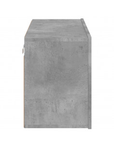 Mobile TV a Parete Grigio Cemento 80x30x41 cm 2