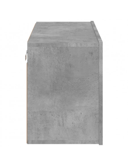 Mobile TV a Parete Grigio Cemento 80x30x41 cm