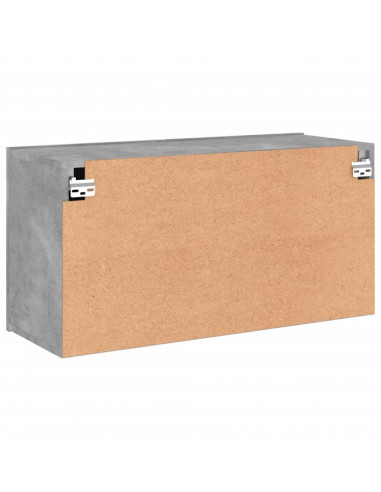 Mobile TV a Parete Grigio Cemento 80x30x41 cm